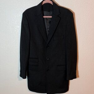 Combatant Gentlemen Charcoal Overcoat Wool Size Medium Timeless Classic
